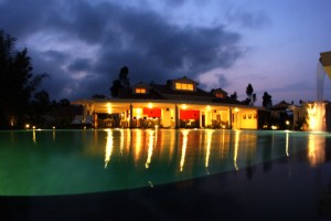 Pool view at night Pool view at night