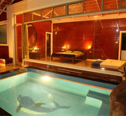 Glass room with private pool Glass room with private pool