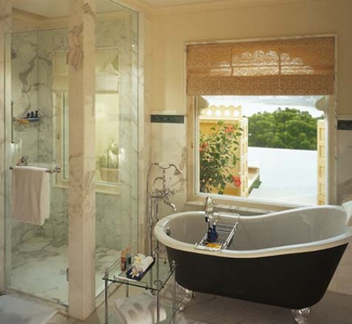 Bathroom with Victorian style bathtub Bathroom with Victorian style bathtub