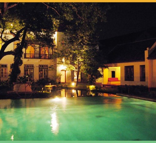 Pool view at night Pool view at night