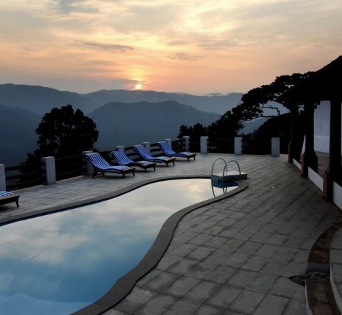 Pool View at Dawn