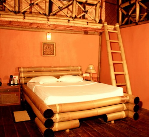 Bedroom in the Bamboo Tree House