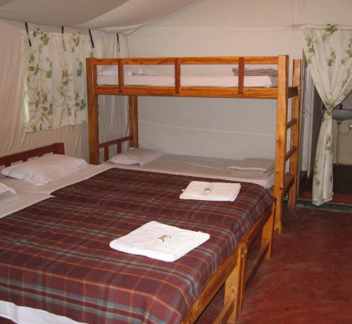 Tent interior Tent interior