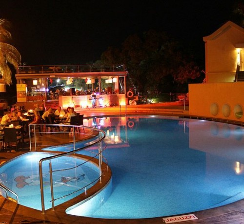Pool View at Night
