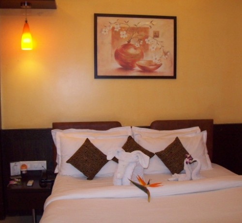 View of bed
