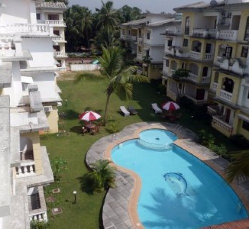 Side view of pool