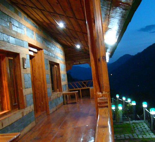 Wooden balcony