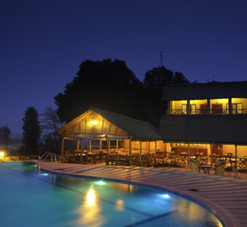 Pool View at Night