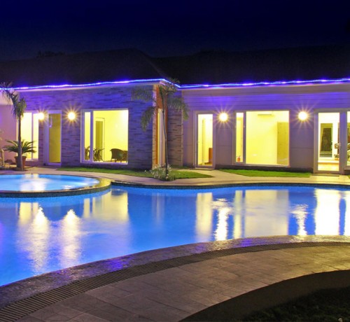 Pool View at Night Pool View at Night