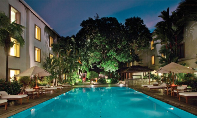 Pool view at night Pool view at night