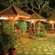 Outdoor Dining Area by Night
