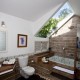Open skylight bathroom